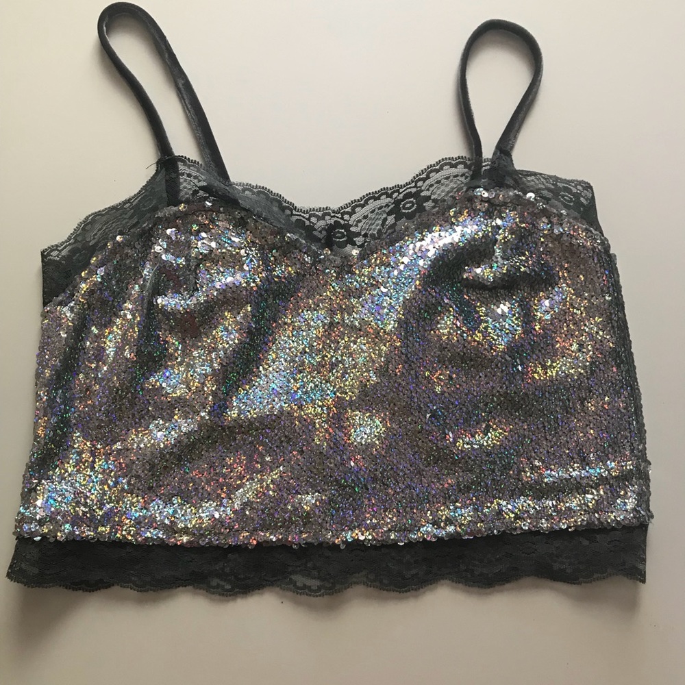 Sparkly Nasty Gal crop top